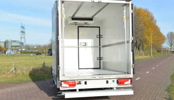 Isolated truck body on a Mercedes Sprinter with Thermoking cooling